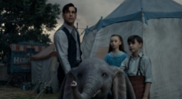 SPECIAL ASSIGNMENT - In director Tim Burton's all-new live-action adventure "Dumbo," former circus star Holt Farrier (Colin Farrell) and his children Milly (Nico Parker) and Joe (Finley Hobbins) are charged with caring for a newborn elephant whose oversized ears make him a laughingstock in an already struggling circus. Expanding on the beloved classic story where differences are celebrated, family is cherished and dreams take flight, "Dumbo" flies into theaters on March 29, 2019. ©2018 Disney Enterprises, Inc. All Rights Reserved.